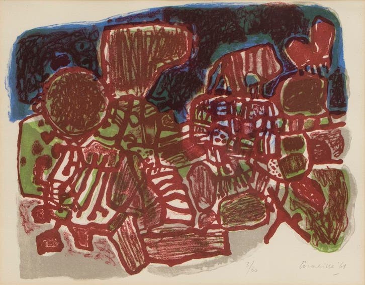Litho van Corneille, Antiek en Kunst, Kunst | Schilderijen | Modern, Ophalen