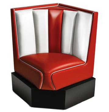 Bel Air Classic Diner Hoek voor Hoekbank Rood 60 x 60 cm, Huis en Inrichting, Ophalen, Gebruikt