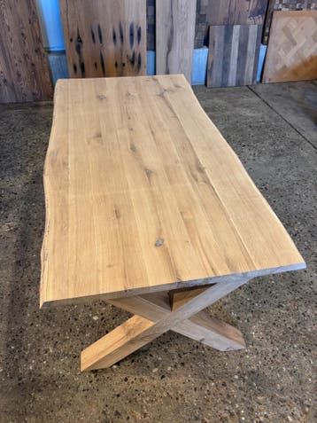 Te koop eiken boomstamtafels - OPRUIMING! - 4 cm dik!, Huis en Inrichting, Tafels | Eettafels, Verzenden, Eikenhout, Nieuw, 50 tot 100 cm