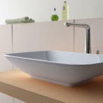 Wastafels, waskommen, lavabos: wit keramiek of gietmarmer, Doe-het-zelf en Verbouw, Sanitair, Ophalen of Verzenden, Nieuw, Steen