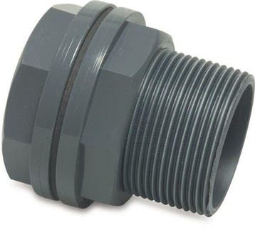 Pvc tankdoorvoer, inwendig x inwendig lijm/buitend, Verzenden, Nieuw