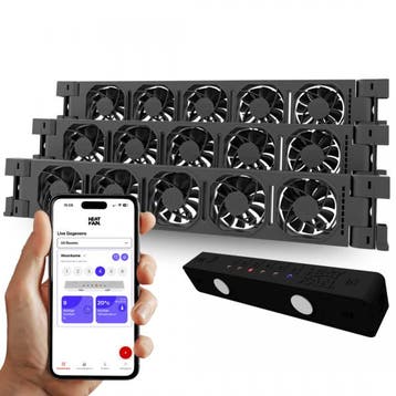 Heatfan 5 - Trio Set zwart - inclusief WiFi smartcontroller, Verzenden, Nieuw
