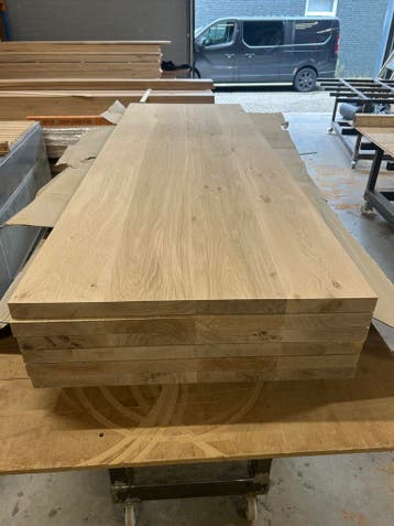 Eiken planken te koop.Geschaafd kd 200x40 mm 2500 Lang, 25 tot 50 mm, Verzenden, Eiken, Nieuw