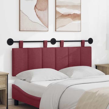vidaXL Hangend hoofdbord Stof, Verzenden, Nieuw, Rood, Stof