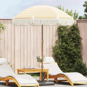 vidaXL Strandparasol 160 x 160 x 196 cm Polyester en staal, Verzenden, Nieuw, 1 tot 2 meter, Strandparasol