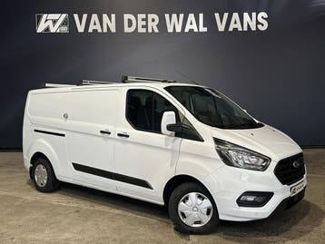 Ford Transit Custom 2.0 TDCI L2H1 Inrichting Euro6 Airco | N, Stof, Gebruikt, Wit, Dealer onderhouden