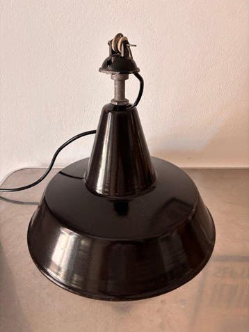 Original Italian Industrial Enamel Witchs Hat Pendant