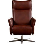 Leren relaxfauteuil Ease - Granada Cognac (donkercognac) -, Nieuw, Ophalen of Verzenden, 50 tot 75 cm, Industrieel, Modern