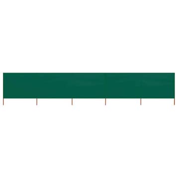 vidaXL Windscherm 5-panelen 600x120 cm stof groen, Verzenden, Nieuw