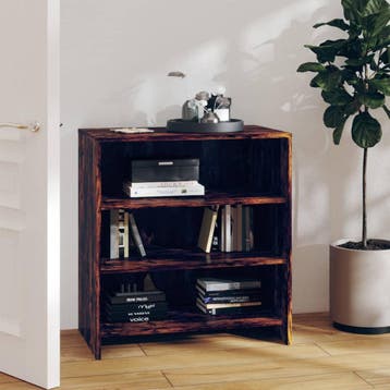 vidaXL Dressoir 70x40,5x75 cm bewerkt hout gerookt, Huis en Inrichting, Kasten | Dressoirs, Verzenden, Nieuw, 50 tot 100 cm, 25 tot 50 cm