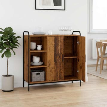 vidaXL Dressoir Oud hout 97 x 33 x 81 cm Bewerkt hout, Verzenden, Nieuw, Overige houtsoorten, Minder dan 50 cm