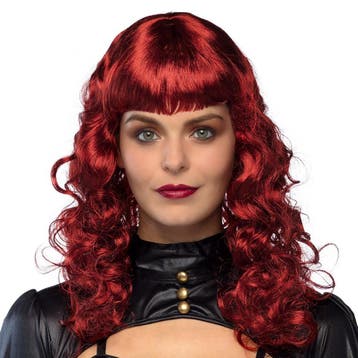 Pruik Lady Steampunk Rood, Kleding | Dames, Carnavalskleding en Feestkleding, Ophalen of Verzenden, Nieuw