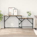 vidaXL Wandtafel 2 pcs Artisan Eiken 100 x 28 x 75 cm, Verzenden, Nieuw, Hout, 60 cm of meer