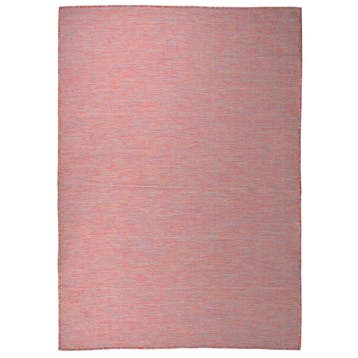 vidaXL Buitenkleed platgeweven 140x200 cm rood, Verzenden, Nieuw, Rood