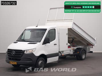 Zakelijke Lease |  Mercedes-Benz Sprinter 515 CDI Kipper met, Stof, Gebruikt, Euro 6, Wit