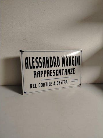 Emaille bord - Industrieel - Italië - jaren vijftig -
