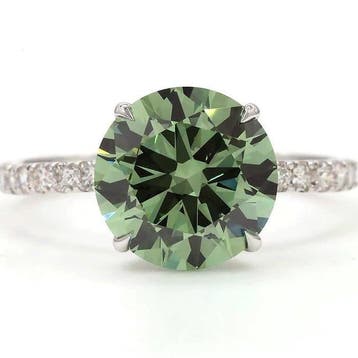 Zonder minimumprijs - Ring - 18 karaat Witgoud - 3.45ct. tw., Nieuw