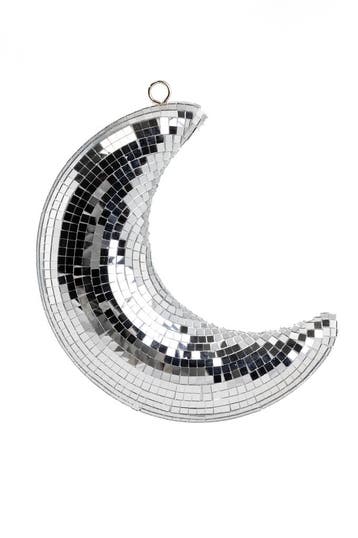 KIMU® Maan 21 cm Spiegeltjes Zilver Maantje Slapen Raamhange, Ophalen of Verzenden, Nieuw, Feestartikel, Carnaval