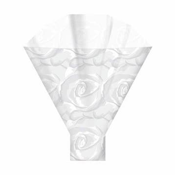 Bloemenhoezen rose flowersleeve white 50 x 44 12 cm pak, Ophalen of Verzenden, Nieuw