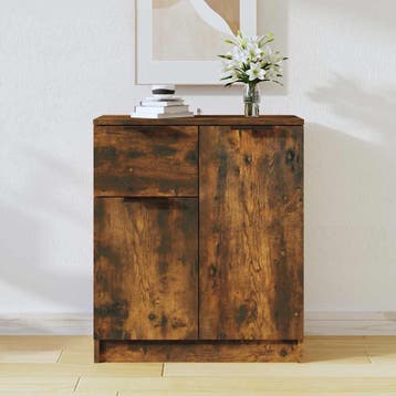vidaXL Dressoir 60x30x70 cm bewerkt hout gerookt, Huis en Inrichting, Verzenden, Nieuw, Overige houtsoorten, Minder dan 50 cm