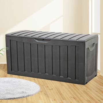 vidaXL Opbergbox 118x53x57 cm polypropyleen zwart, Huis en Inrichting, Verzenden, Nieuw