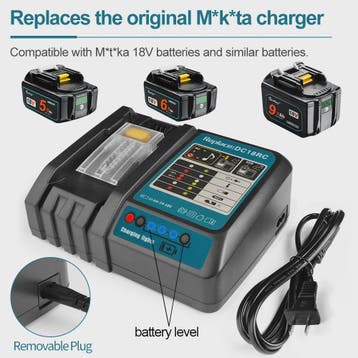 Waitley Snellader voor Makita 18V & 14.4V Accu's - Met Displ, Verzenden, Nieuw