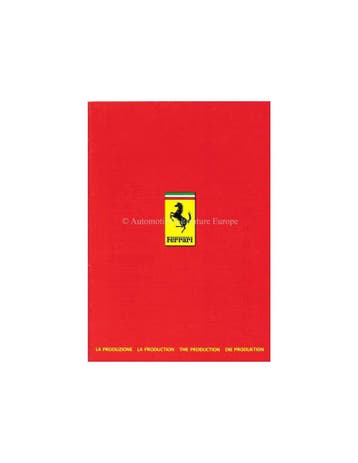 1986 FERRARI PROGRAMMA BROCHURE PROSPEKT 409/86, Nieuw, Ferrari, Author
