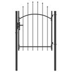 vidaXL Tuinpoort met slot Woerden Grijs 100 x 100 cm Staal, Tuin en Terras, Verzenden, Nieuw