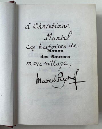 Signé ; Marcel Pagnol - Manon des sources [envoi autographe