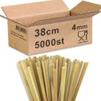 Vierkante bamboe stokjes 38cm 4mm vierkant Foodgrade 5000 st, Ophalen of Verzenden, Overige typen