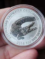Australië. 1 Dollar 2014 cocodrilo, 1 Oz .999 (Zonder