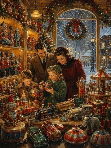 Shayer - The Little Kingdom of Tin Christmas Dreams - XL -, Antiek en Kunst