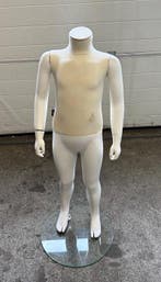 Paspop, Etalagepop Kind, B38 x D25 x H100cm, wit