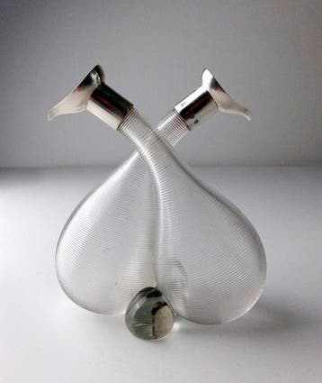 Hukin & Heath - Flesvaas - Set met twee flessen - .925