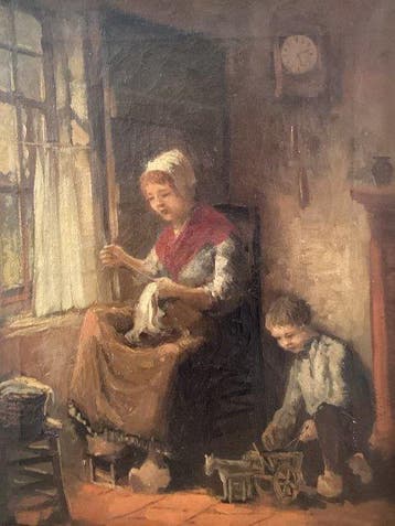 Hollandse School (XX) - Vrouw met kind