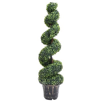 vidaXL Kunstplant met pot buxus spiraal 117 cm groen, Verzenden, Nieuw