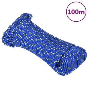 vidaXL Boottouw 5 mm 100 m polypropyleen blauw, Verzenden, Nieuw