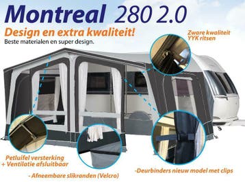 Dorema Montreal 280 3.0  / 4.0 nu met 50% korting !!, Caravans en Kamperen, Ophalen of Verzenden, Nieuw