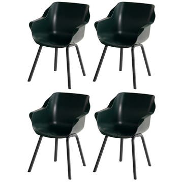 Hartman Sophie Element dining armstoe - night green - 4 st., Tuin en Terras, Verzenden, Nieuw, Overige materialen