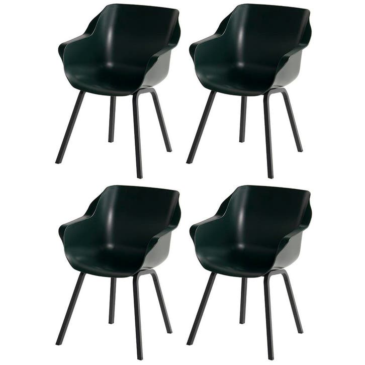 Hartman Sophie Element dining armstoe - night green - 4 st., Tuin en Terras, Tuinstoelen, Nieuw, Overige materialen, Verzenden