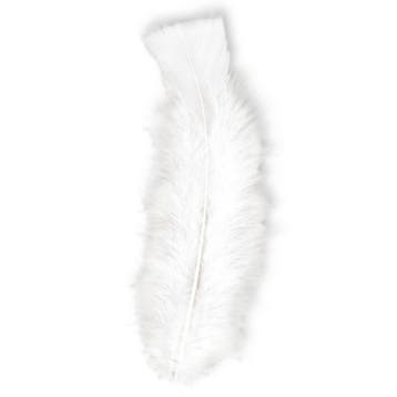 50x Sierveren wit hobby materiaal 17 cm - Decoratie veren, Ophalen of Verzenden, Nieuw