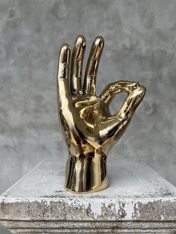 sculptuur, NO RESERVE PRICE - OK / Pico Bello Hand Signal, Antiek en Kunst