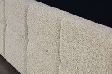 Bed PRESTIGE 180x200cm crèmekleurig bouclé met opbergruimte, Ophalen of Verzenden, Nieuw