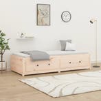 vidaXL Slaapbank 75x190 cm massief grenenhout, Eenpersoons, Bruin, Verzenden, Nieuw
