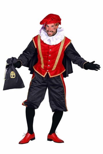 Piet Amsterdam Rood-Zwart - S, Diversen, Sinterklaas, Verzenden, Nieuw