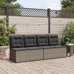 vidaXL Tuinbank Grijs poly rattan, Verzenden, Nieuw, Rotan
