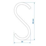 ProPlus S-haak - Chroom - Staal - Ø 4 mm - 62 mm - 6 stuks, Ophalen of Verzenden, Nieuw