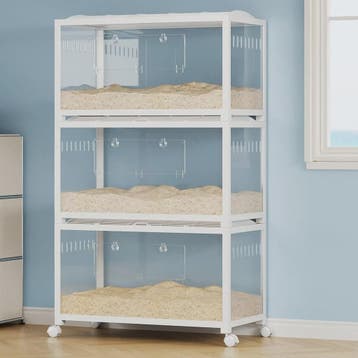 Grote Hamsterkooi met Wielen - Ruim Verblijf voor Hamsters,, Verzenden, Nieuw