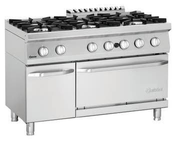 Bartscher Gasfornuis 70060 GB21 | 6-pits | Gasoven | 1200x70, Ophalen of Verzenden, Nieuw in verpakking