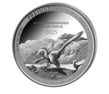 Congo. 20 Francs 2025 – Prehistoric Life: Velociraptor